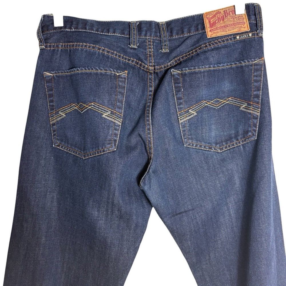 LUCKY BRAND Men’s 221 Original Straight Jeans in Dark Blue Size 33 x 34 - Picture 6 of 10